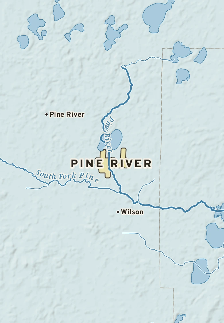 Atlas plate of Pine River, Minnesota.