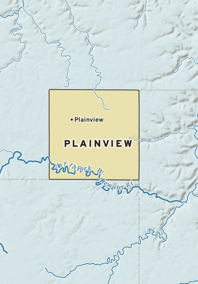 Atlas plate of Plainview, Minnesota.