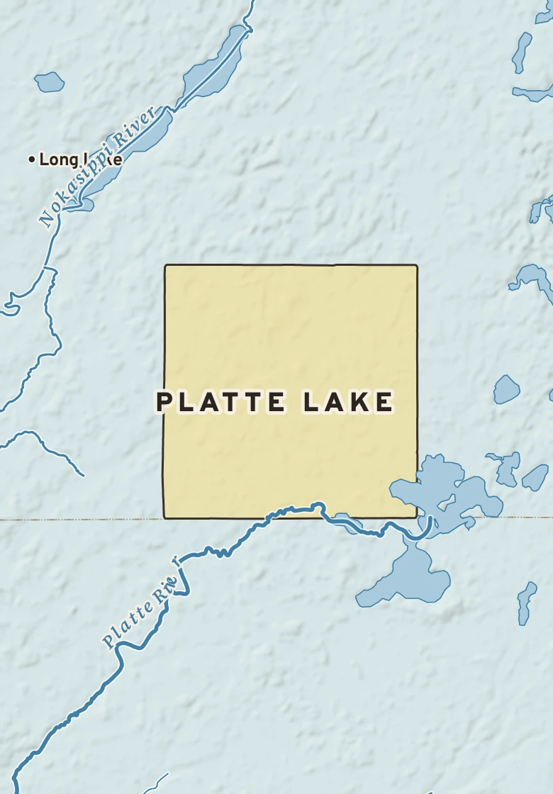 Atlas plate of Platte Lake, Minnesota.