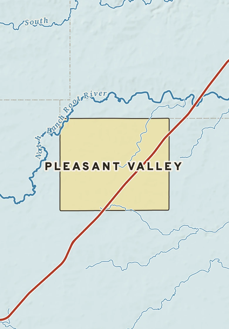 Atlas plate of Pleasant Valley, Minnesota.