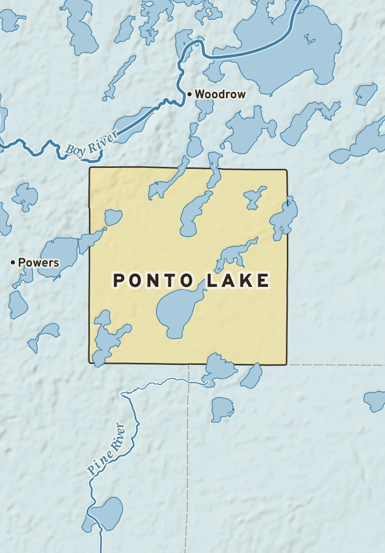 Atlas plate of Ponto Lake, Minnesota.