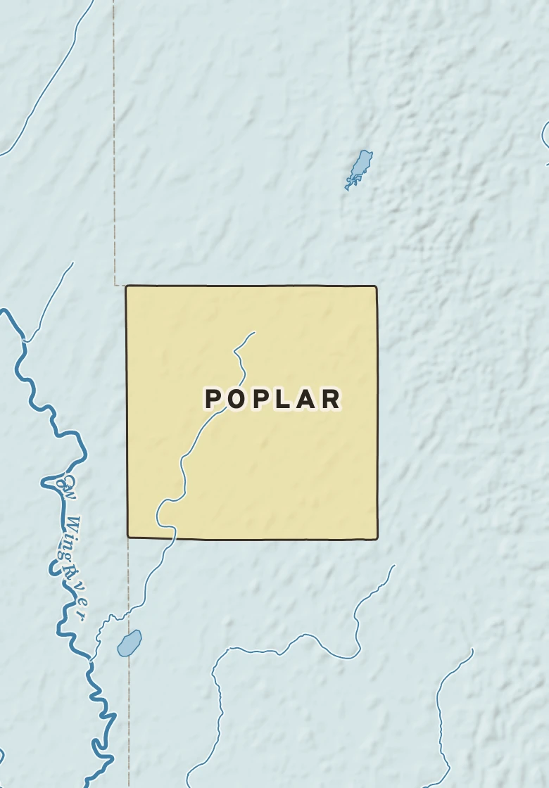 Atlas plate of Poplar, Minnesota.