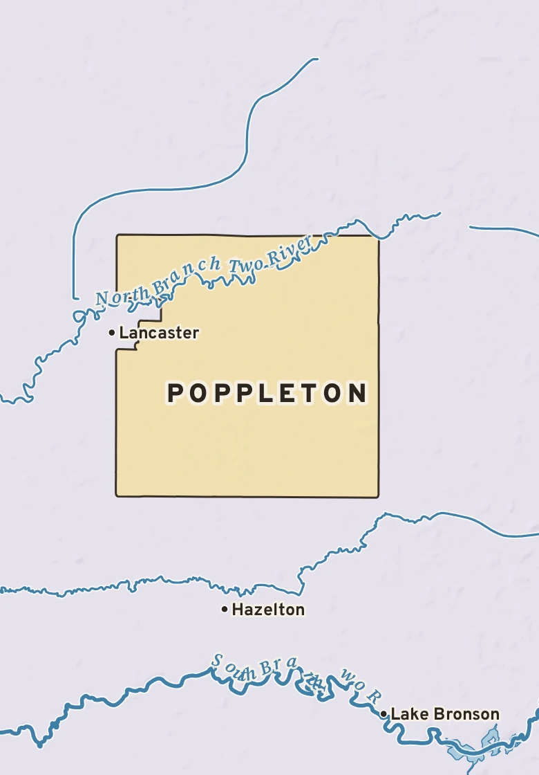 Atlas plate of Poppleton, Minnesota.