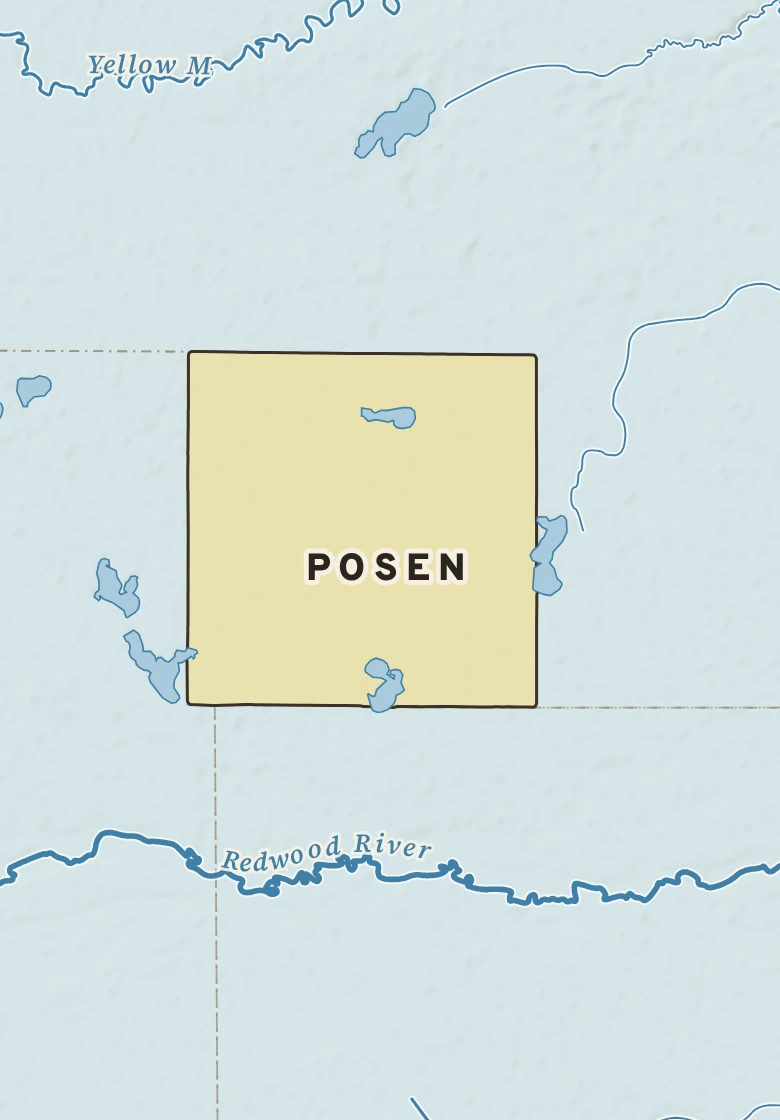 Atlas plate of Posen, Minnesota.