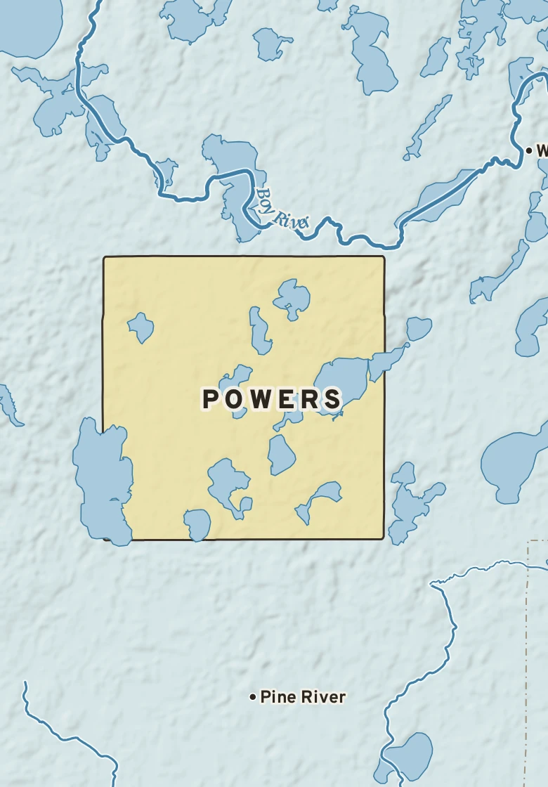 Atlas plate of Powers, Minnesota.
