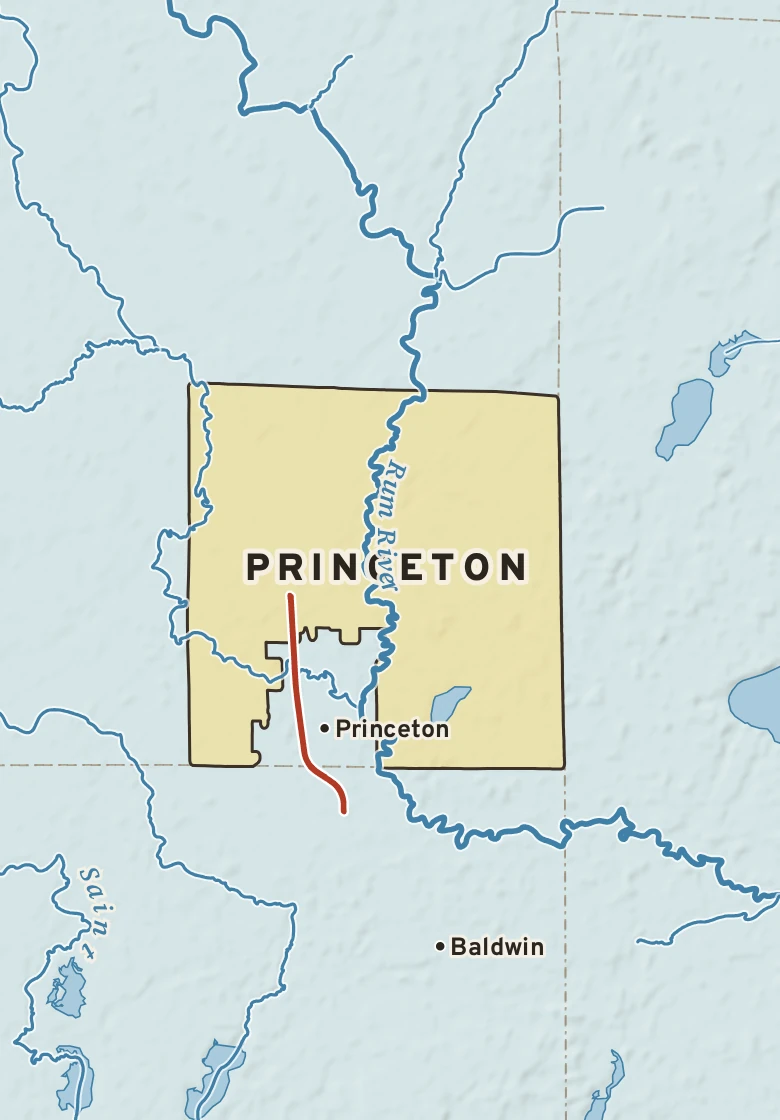 Atlas plate of Princeton, Minnesota.
