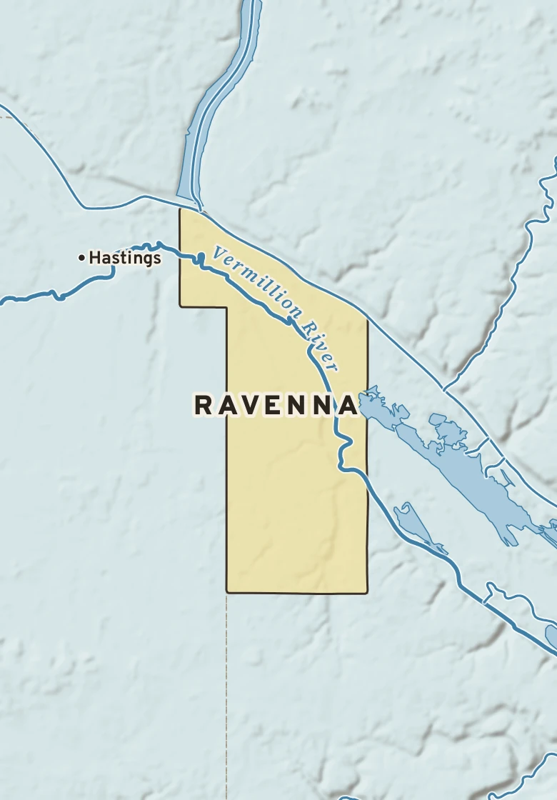 Atlas plate of Ravenna, Minnesota.