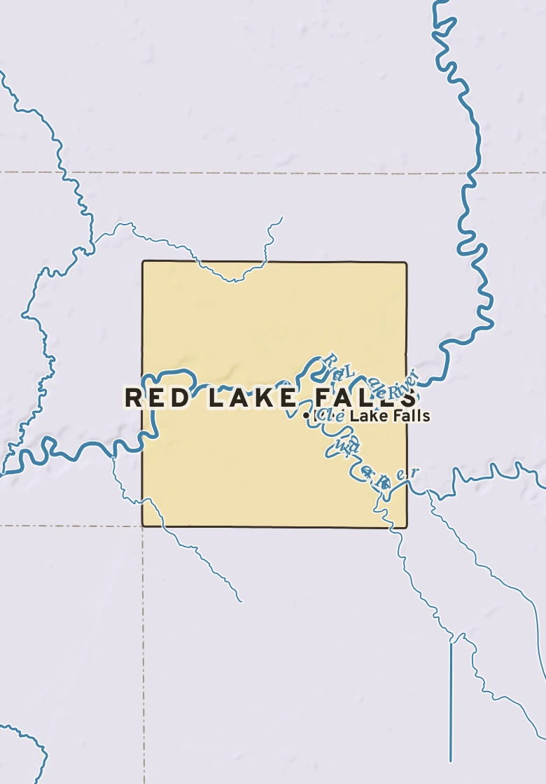 Atlas plate of Red Lake Falls, Minnesota.