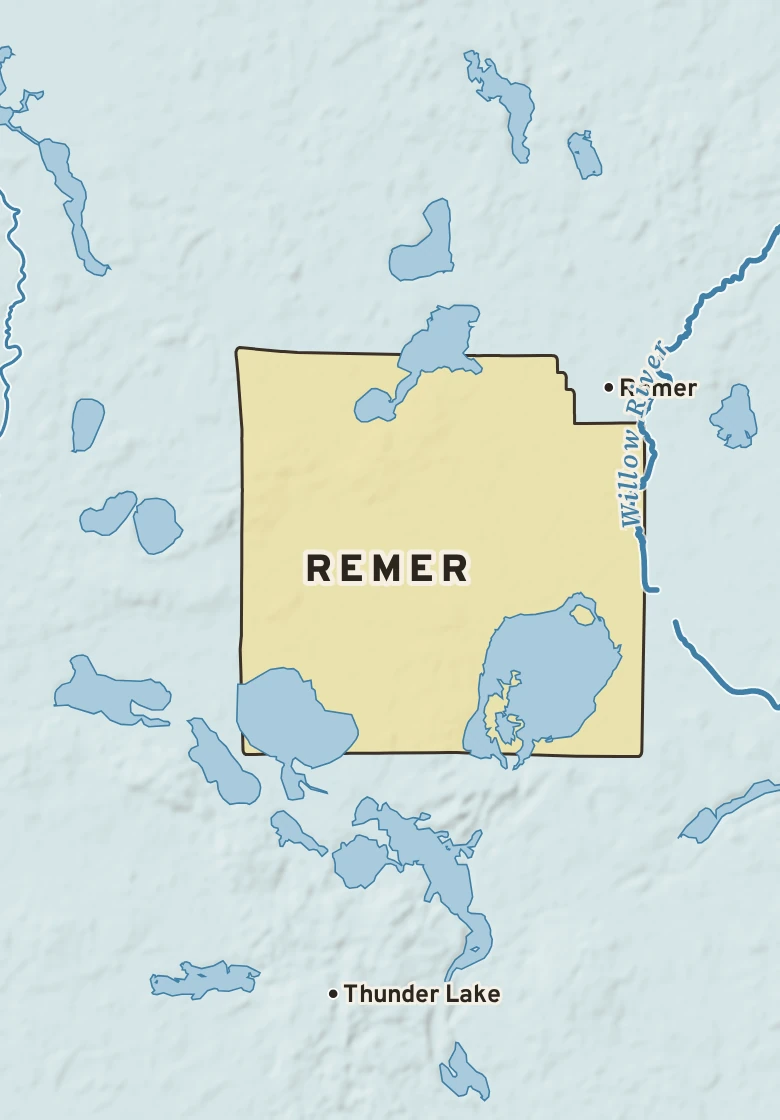 Atlas plate of Remer, Minnesota.