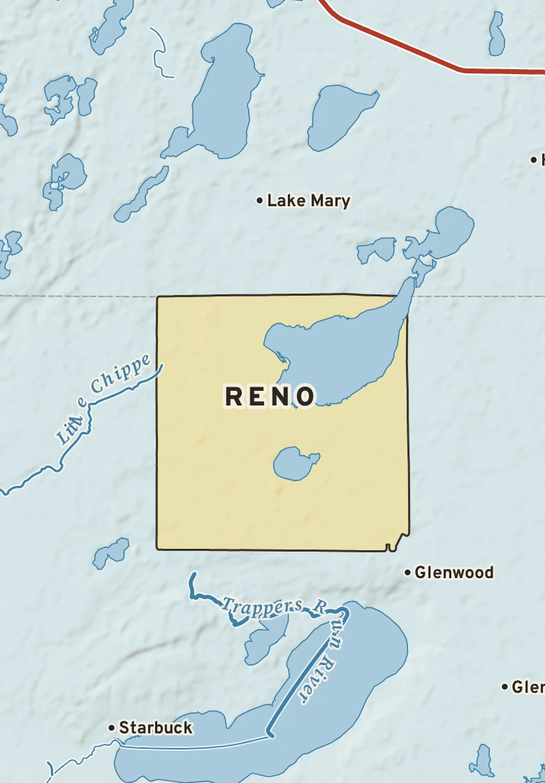 Atlas plate of Reno, Minnesota.