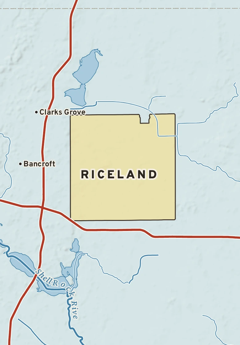 Atlas plate of Riceland, Minnesota.