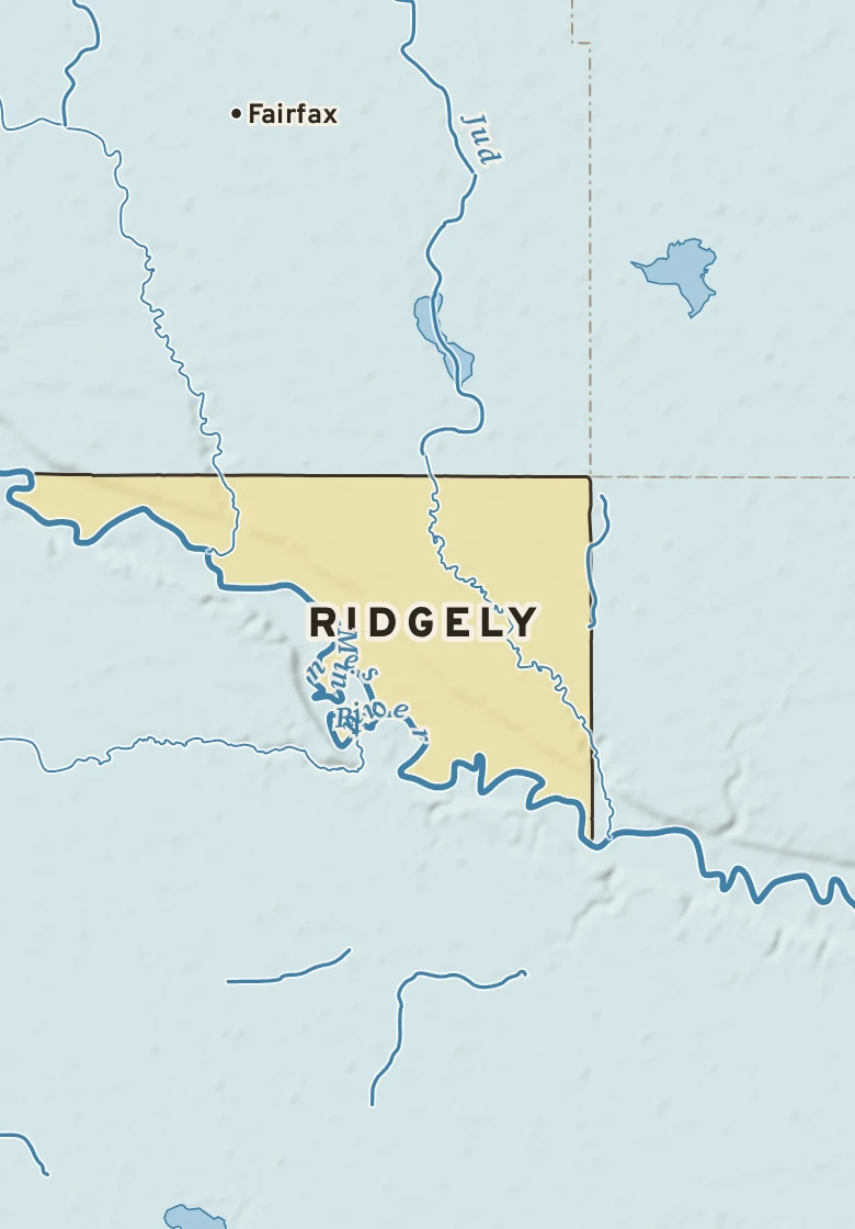 Atlas plate of Ridgely, Minnesota.