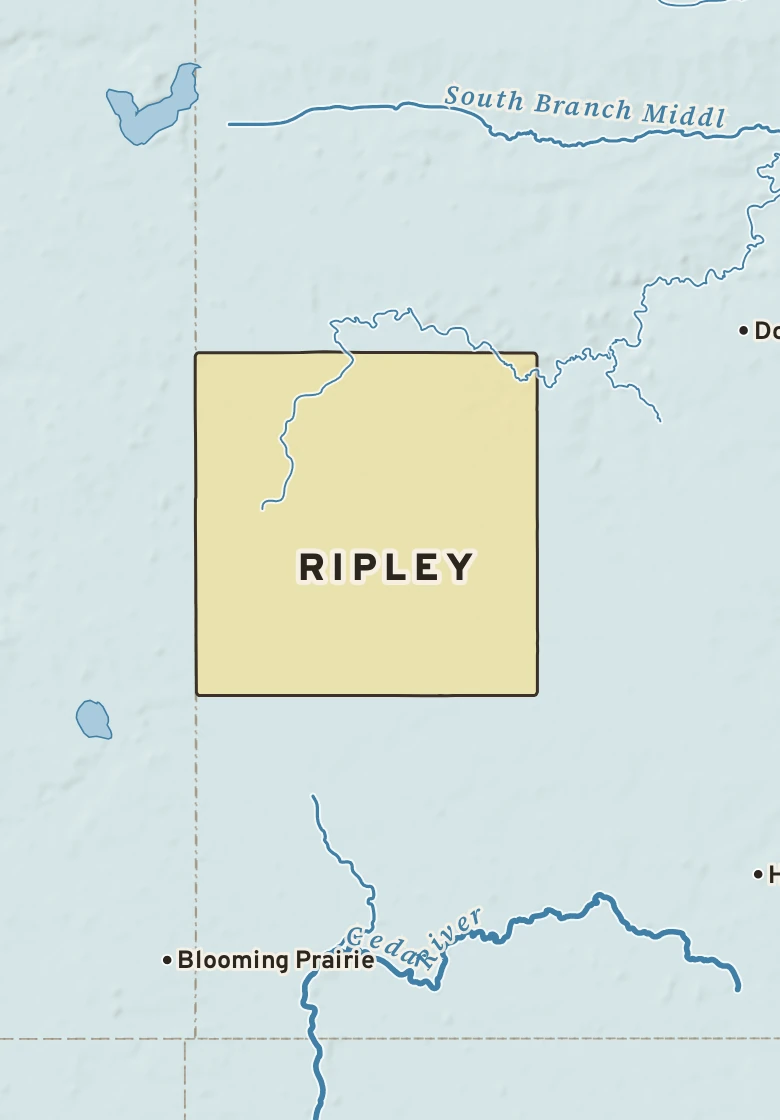 Atlas plate of Ripley, Minnesota.
