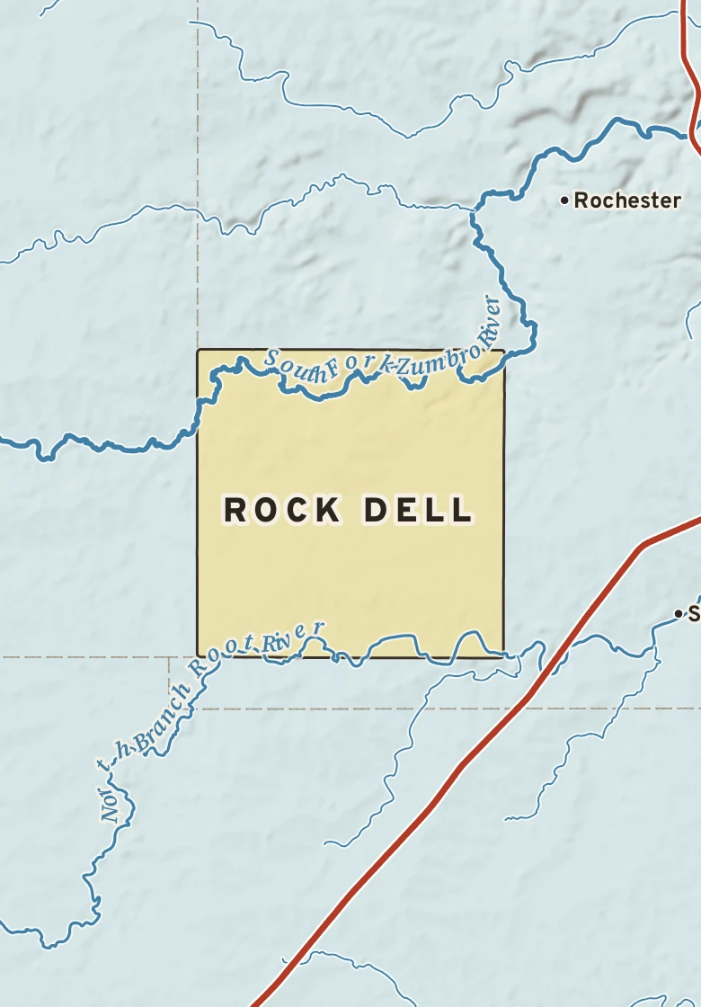 Atlas plate of Rock Dell, Minnesota.