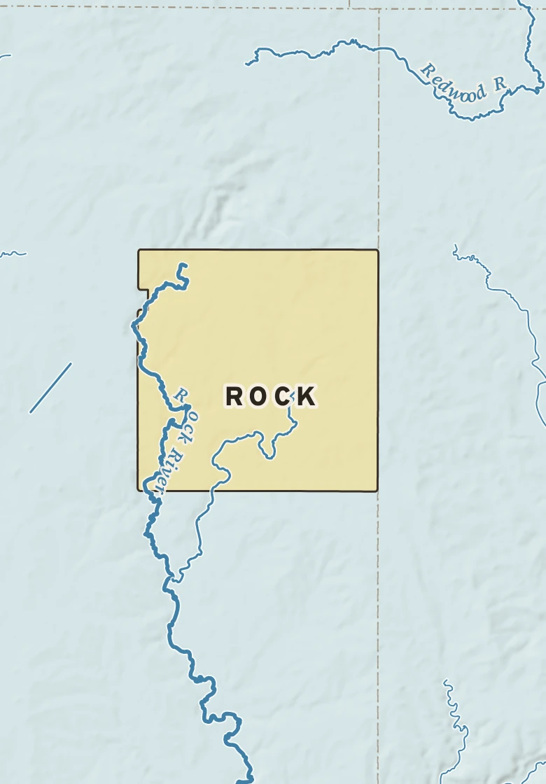 Atlas plate of Rock, Minnesota.