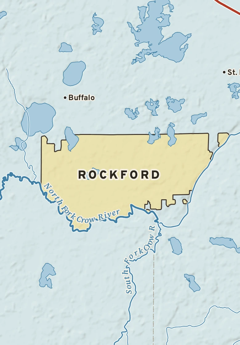 Atlas plate of Rockford, Minnesota.