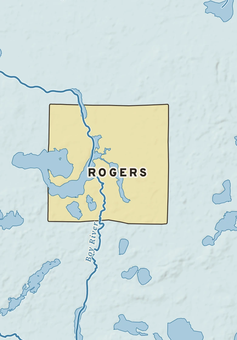 Atlas plate of Rogers, Minnesota.