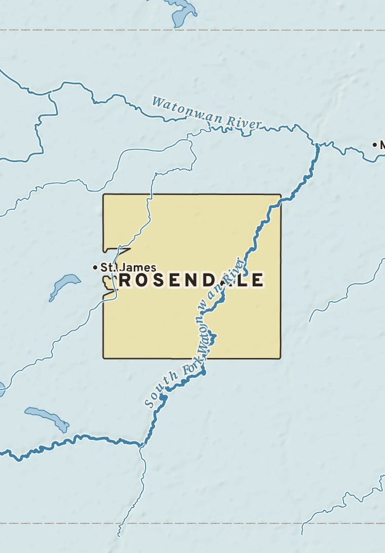 Atlas plate of Rosendale, Minnesota.