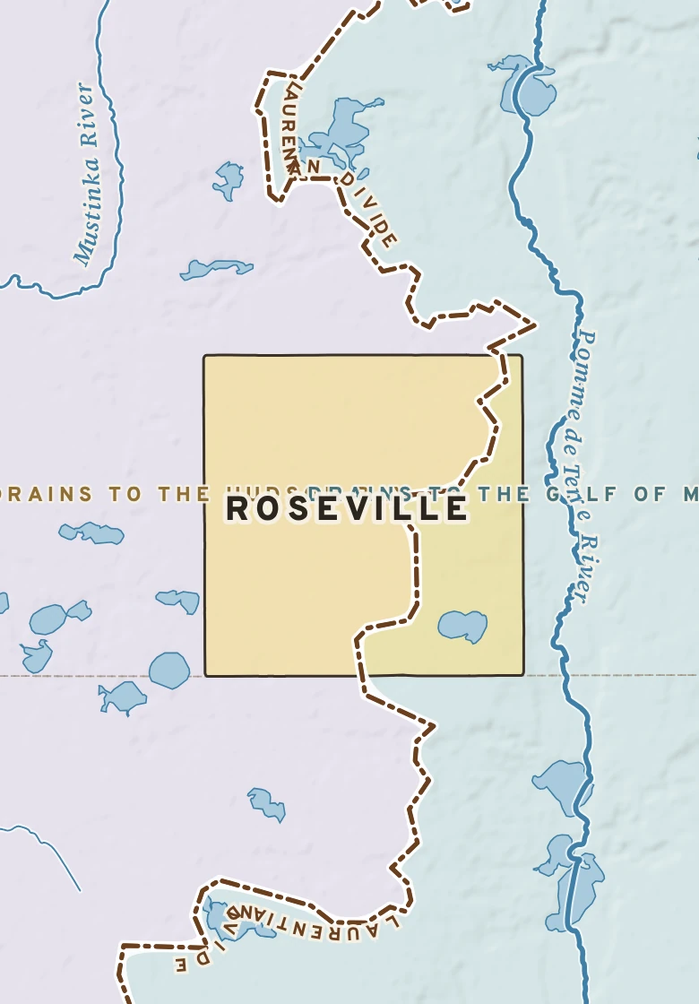 Atlas plate of Roseville, Minnesota.