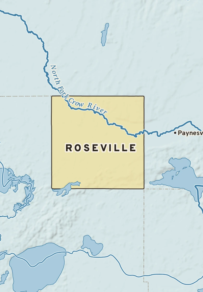 Atlas plate of Roseville, Minnesota.