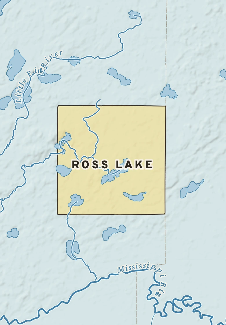 Atlas plate of Ross Lake, Minnesota.