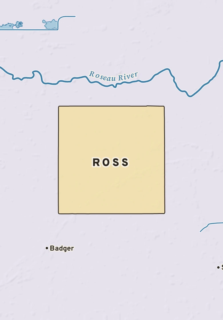 Atlas plate of Ross, Minnesota.