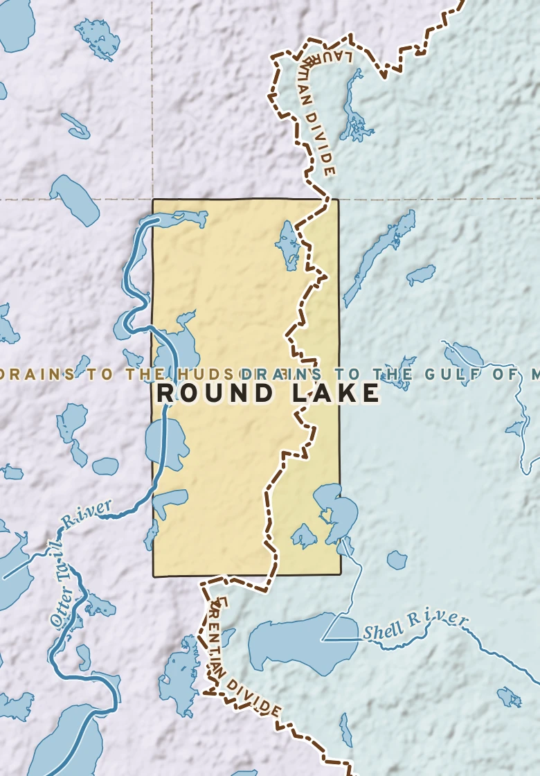 Atlas plate of Round Lake, Minnesota.