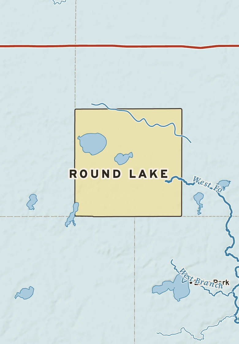 Atlas plate of Round Lake, Minnesota.