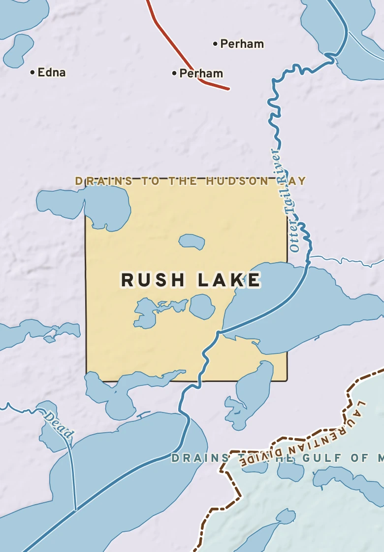 Atlas plate of Rush Lake, Minnesota.