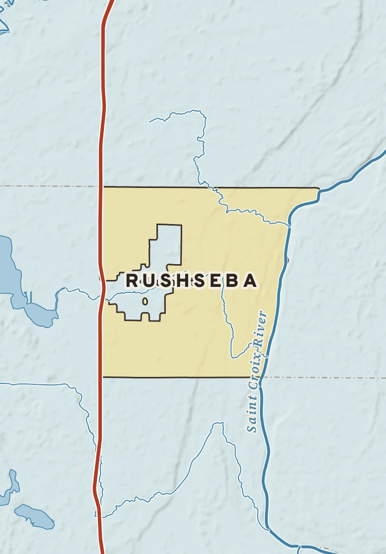 Atlas plate of Rushseba, Minnesota.