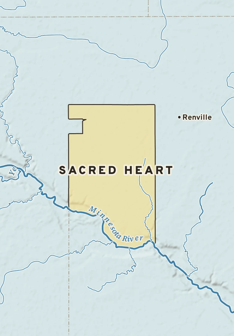 Atlas plate of Sacred Heart, Minnesota.
