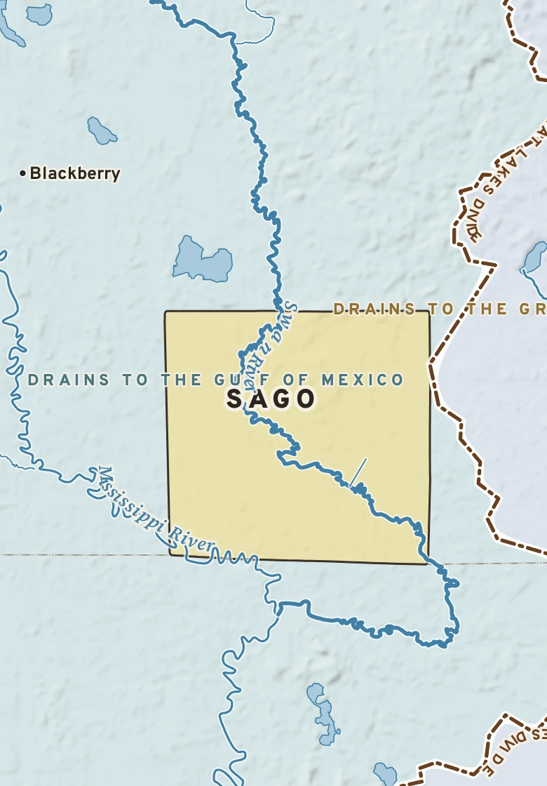 Atlas plate of Sago, Minnesota.