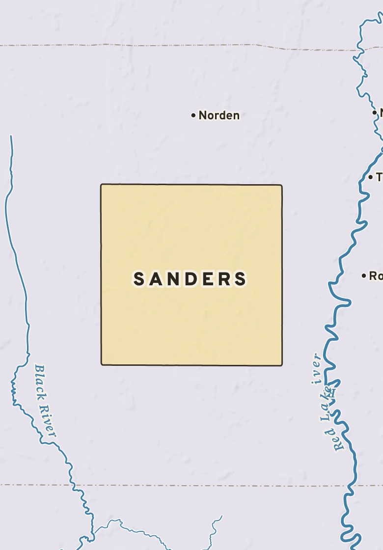 Atlas plate of Sanders, Minnesota.