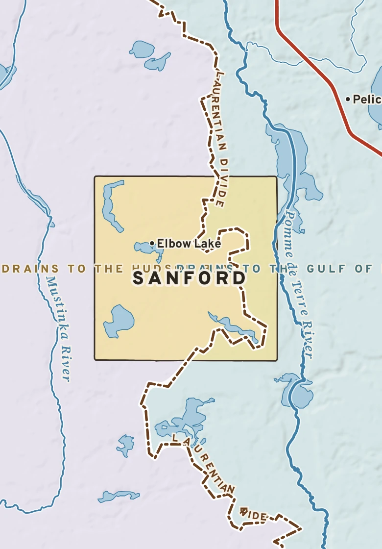 Atlas plate of Sanford, Minnesota.