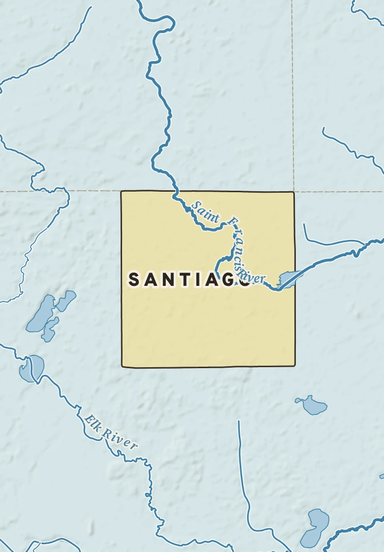 Atlas plate of Santiago, Minnesota.