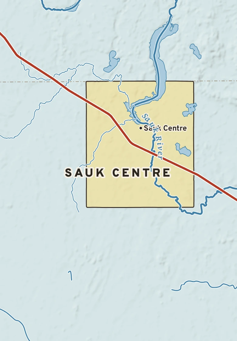 Atlas plate of Sauk Centre, Minnesota.