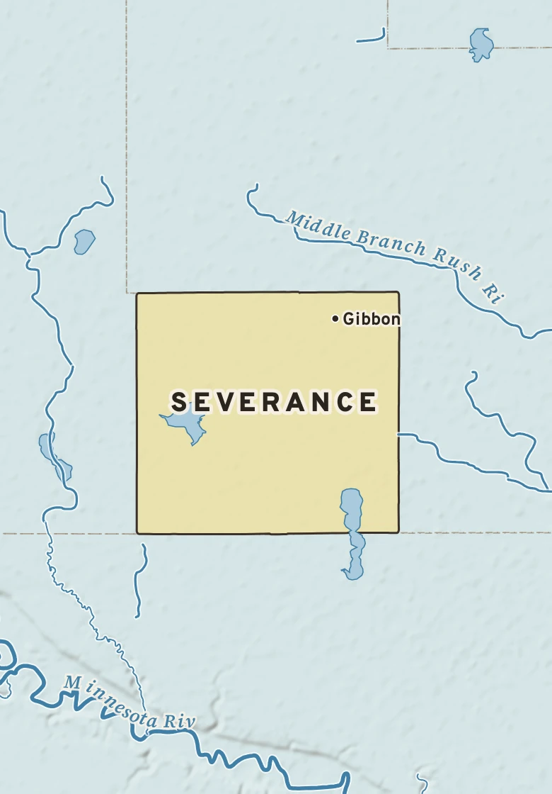 Atlas plate of Severance, Minnesota.