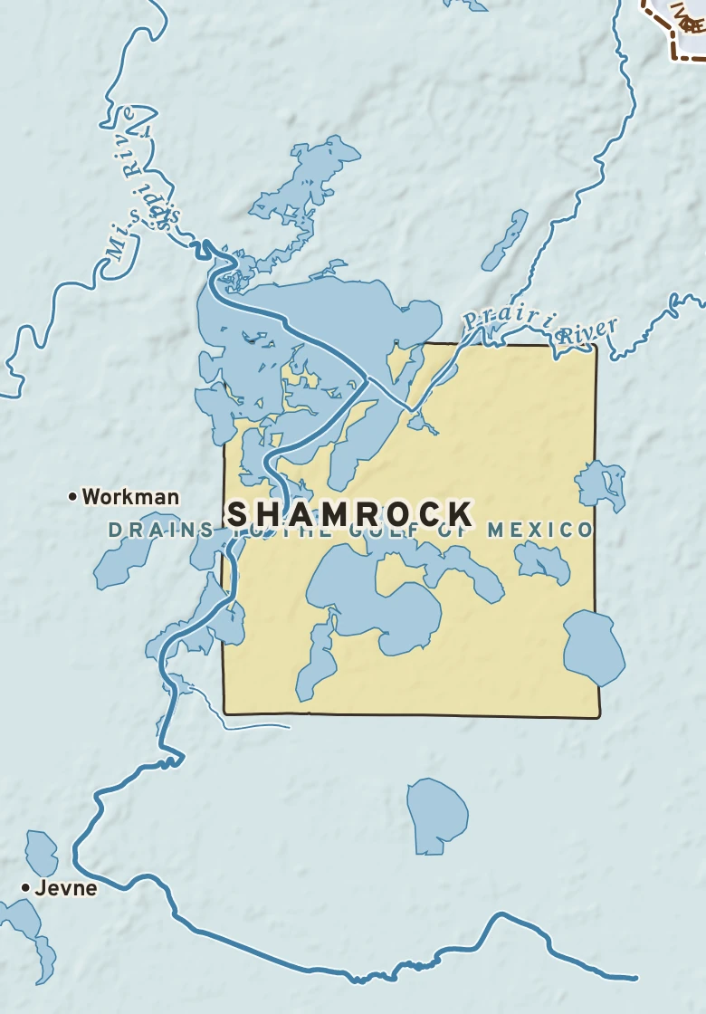 Atlas plate of Shamrock, Minnesota.
