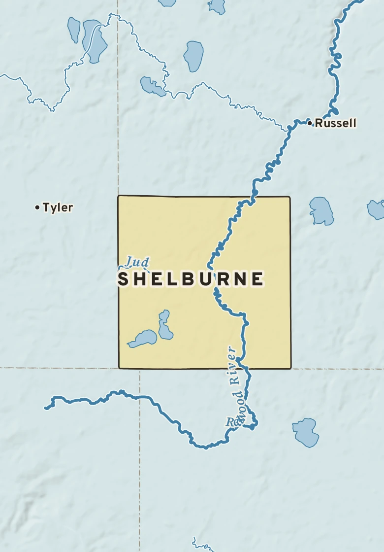 Atlas plate of Shelburne, Minnesota.