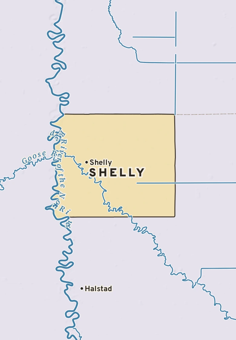 Atlas plate of Shelly, Minnesota.