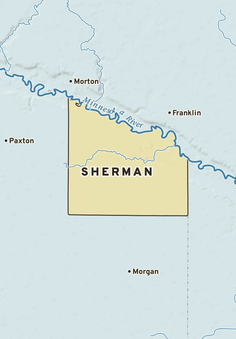 Atlas plate of Sherman, Minnesota.