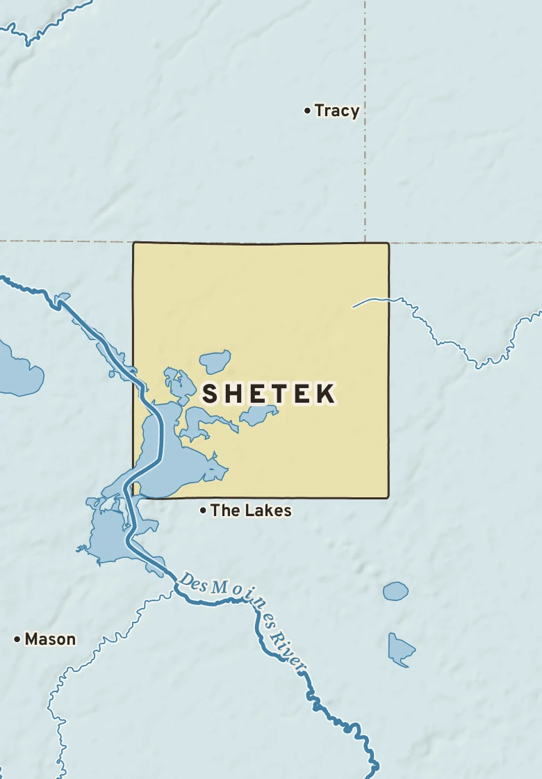 Atlas plate of Shetek, Minnesota.