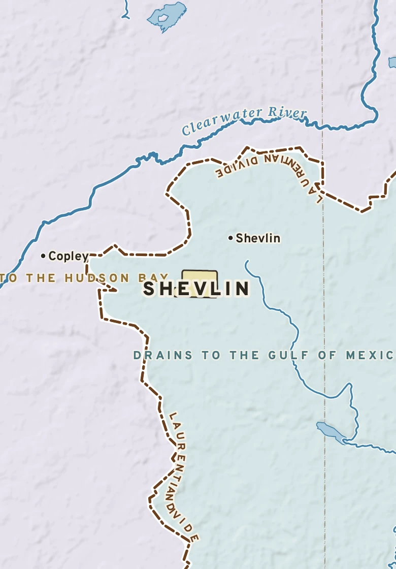 Atlas plate of Shevlin, Minnesota.