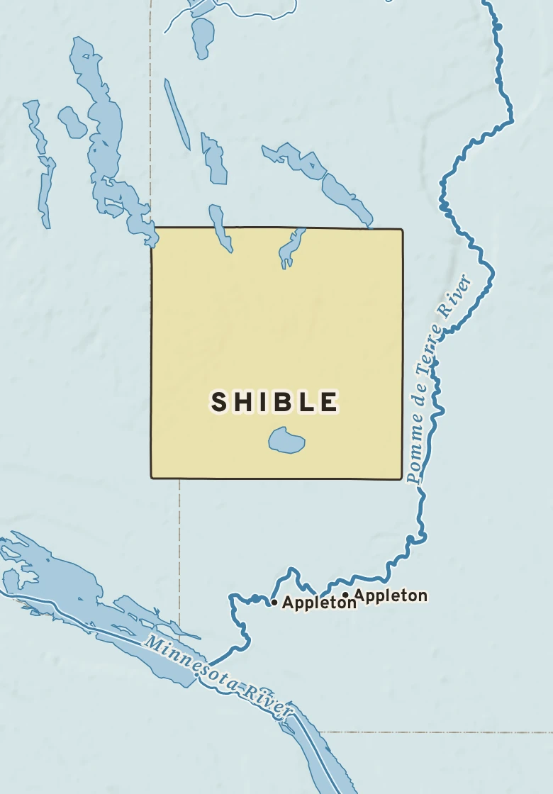 Atlas plate of Shible, Minnesota.