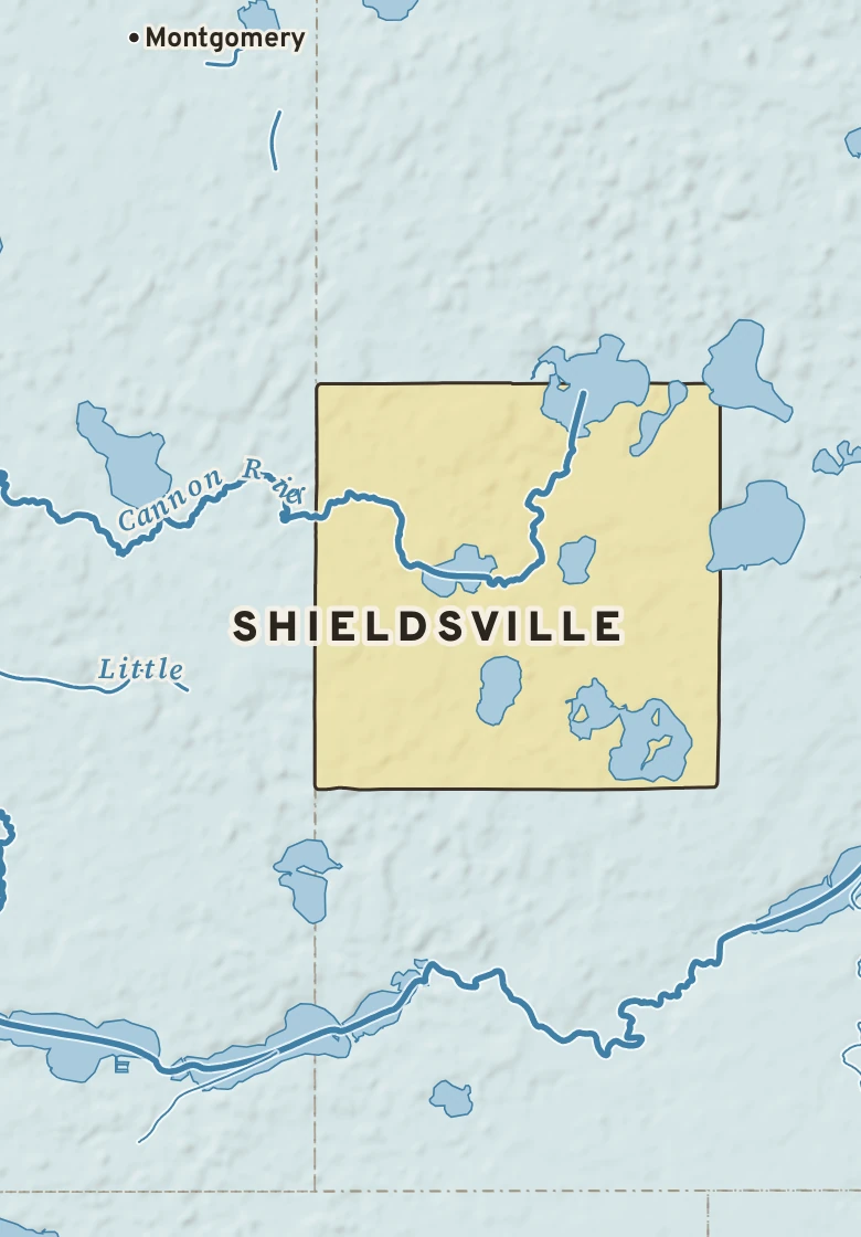 Atlas plate of Shieldsville, Minnesota.