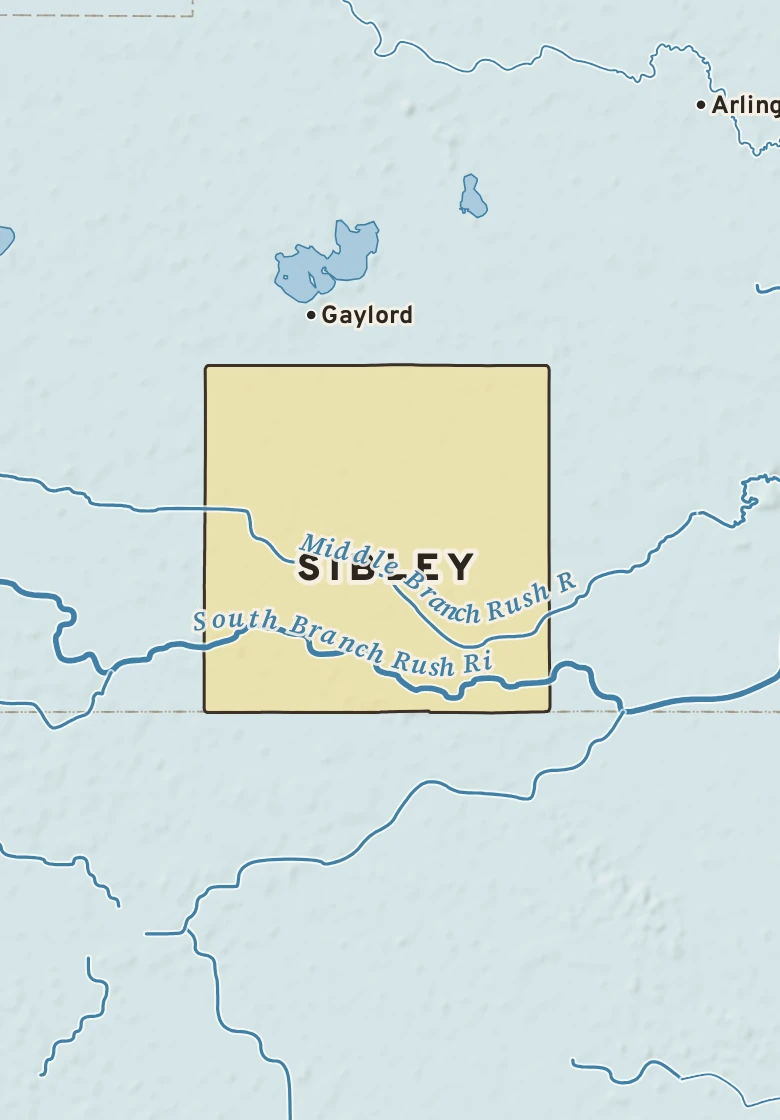 Atlas plate of Sibley, Minnesota.