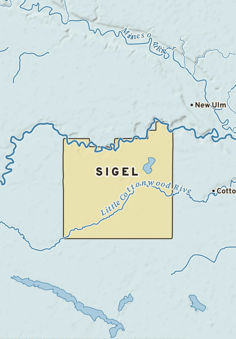 Atlas plate of Sigel, Minnesota.