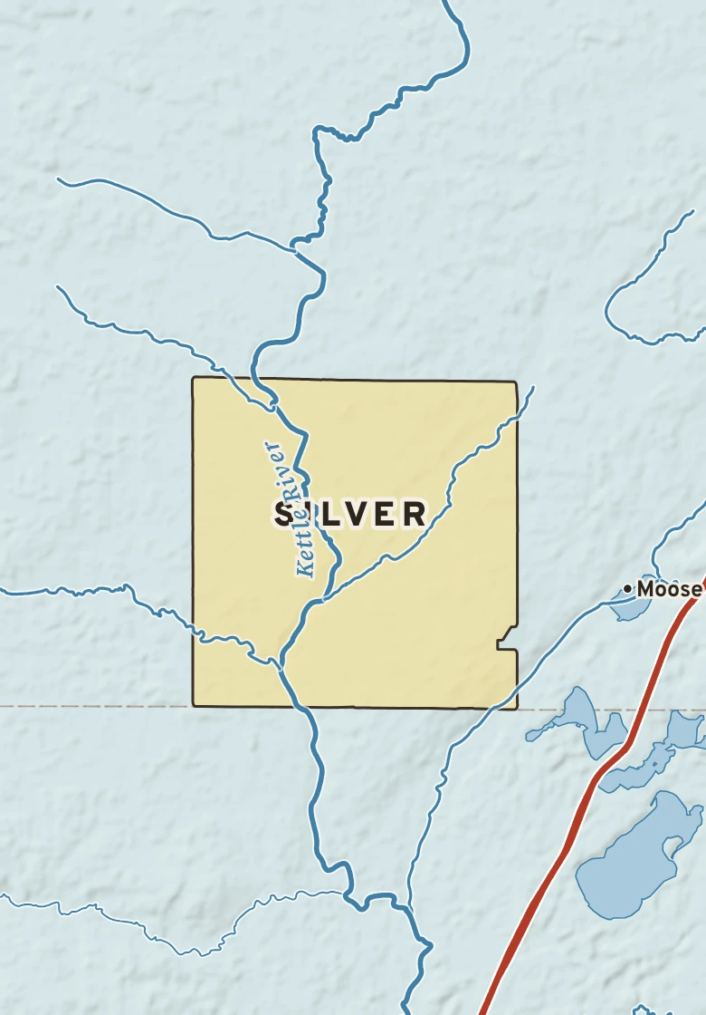 Atlas plate of Silver, Minnesota.