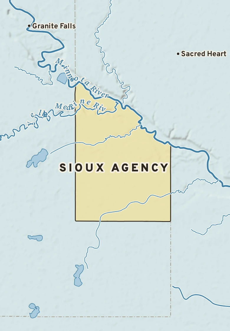 Atlas plate of Sioux Agency, Minnesota.