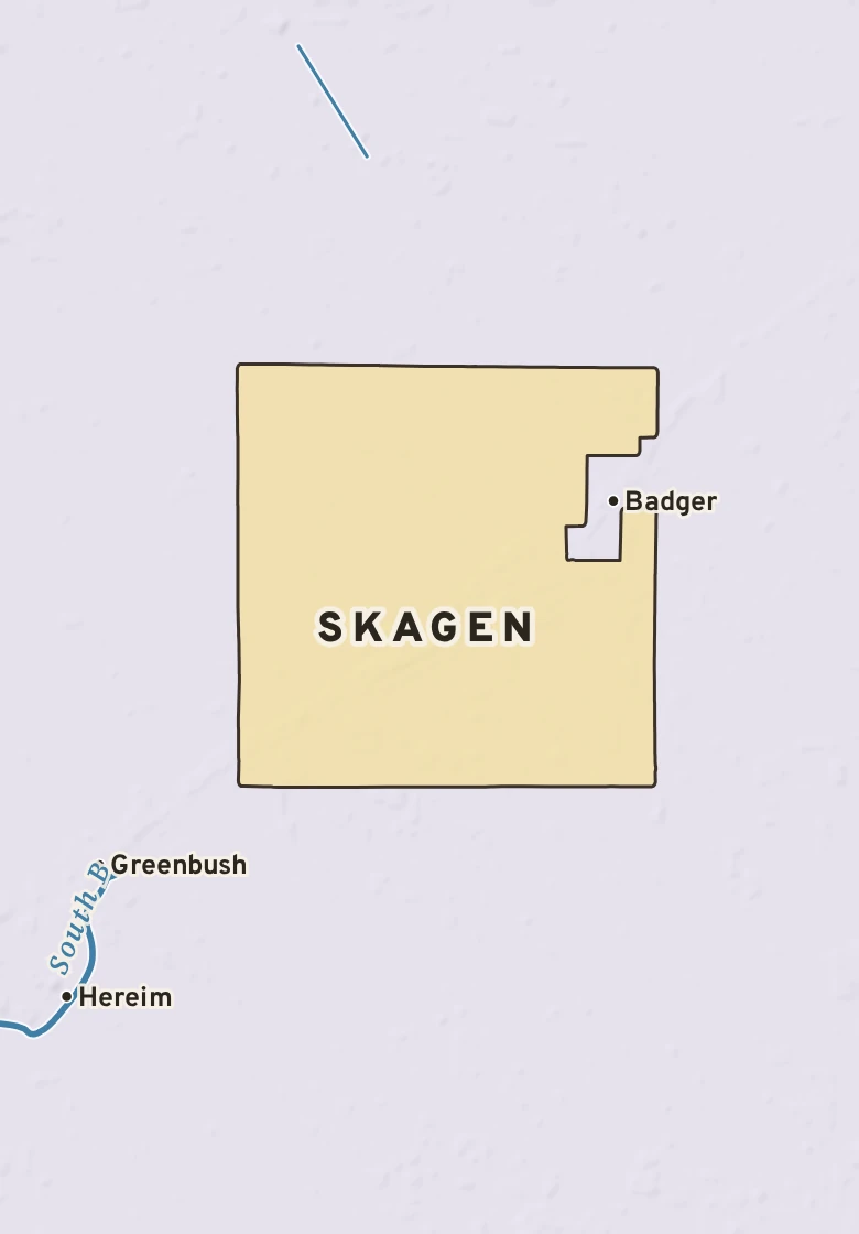 Atlas plate of Skagen, Minnesota.